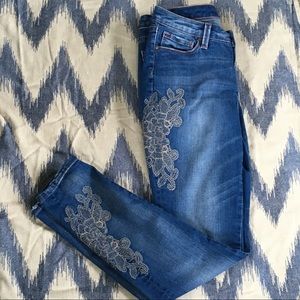 Embroidered Boho Skinny Jeans